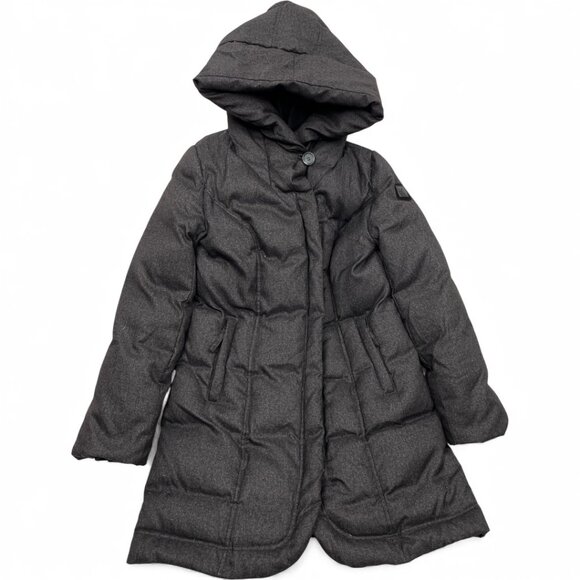 Oli Montreal Hooded Black Down Winter Coat Jacket Parka Women's Medium - Picture 12 of 12